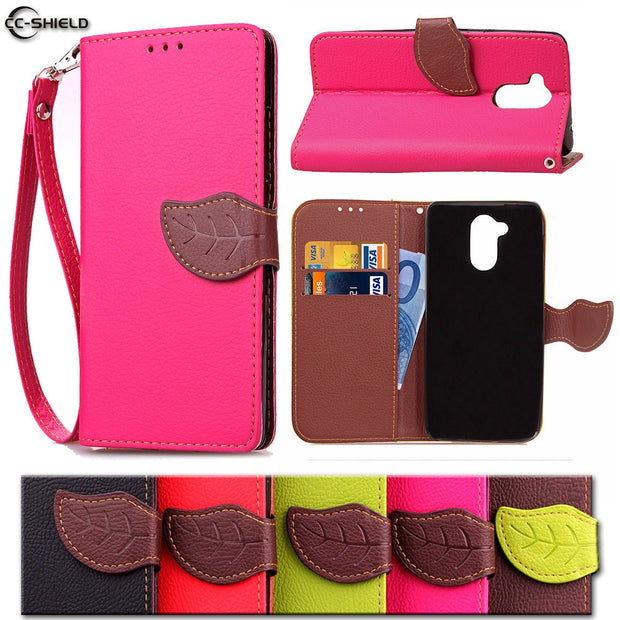 Leaf Wallet Case For Huawei P9 Lite Smart Dig L03 L23 Flip Case