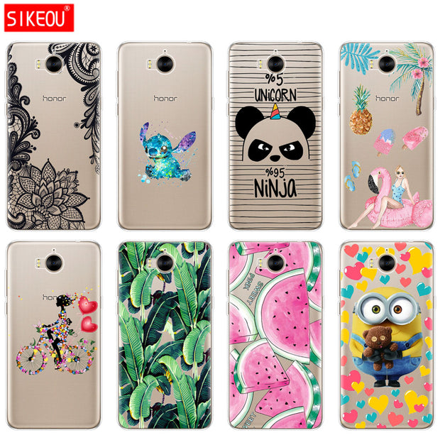 Soft Silicone For 5 0 Huawei Y6 2017 Case Cover Paint Tpu Huawei Y6 2 Canary Cases