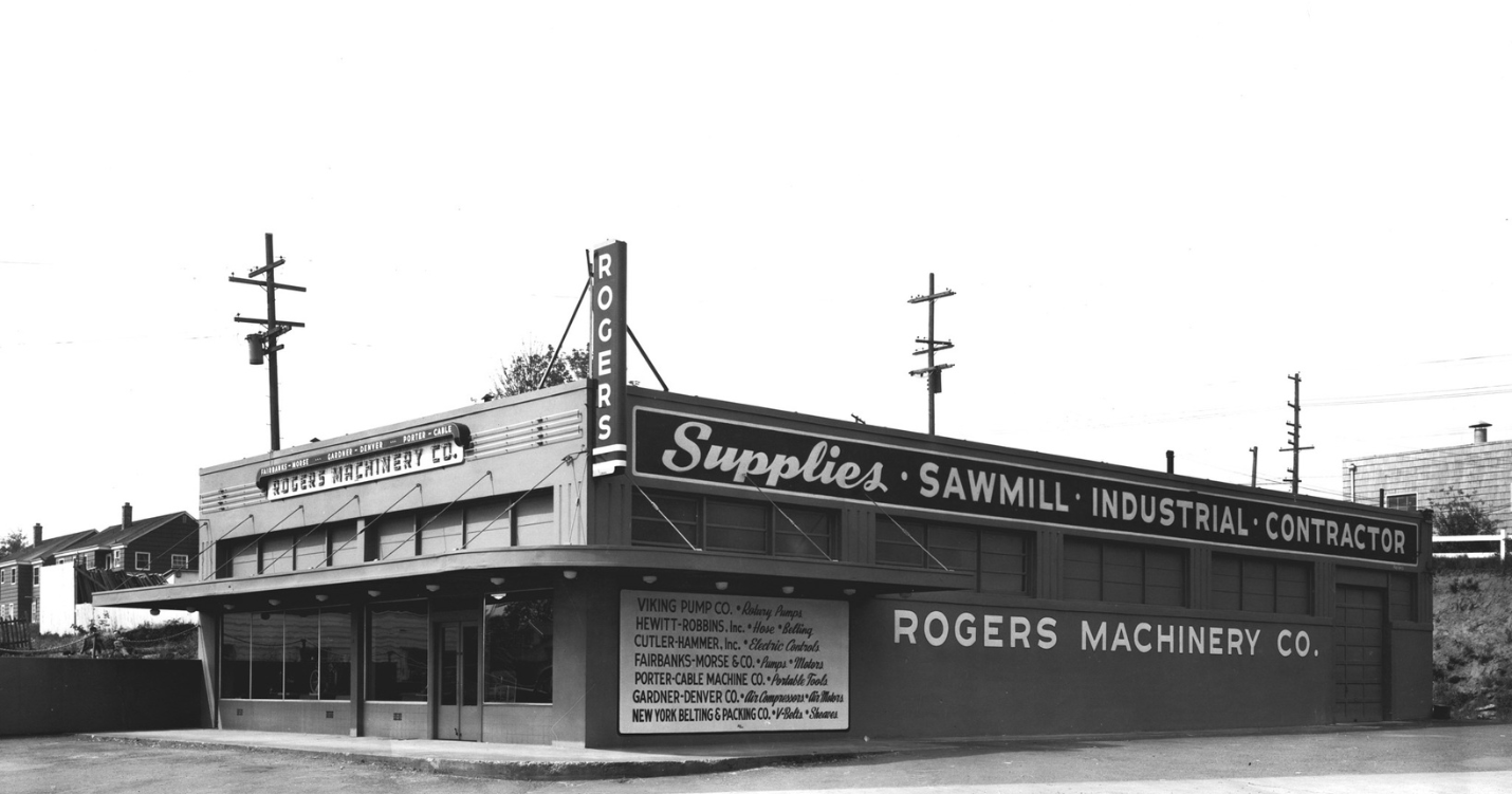 the original building of Rogers Machinery