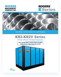 Rogers Machinery KR2-KR2V Oil-lubricated rotary screw air compressors brochure