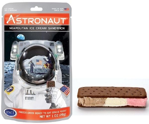 Astronaut freeze-dried neopolitan ice cream