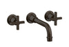 HEX MODERN Wall Tub Set - Cross Handles 501-58