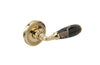 BLACK MARBLE Door Lever & Rose 5160