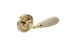 BEIGE MARBLE Door Lever & Rose 5170