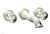 GEORGIAN & BARCELONA Wall Lavatory Set Round Handles WL361