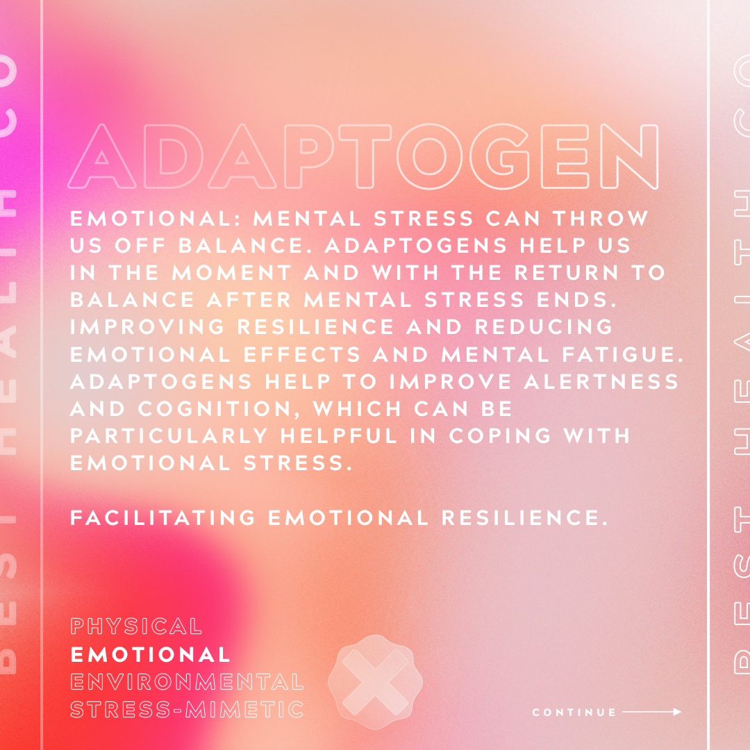 How adaptogens help with emotional stress.