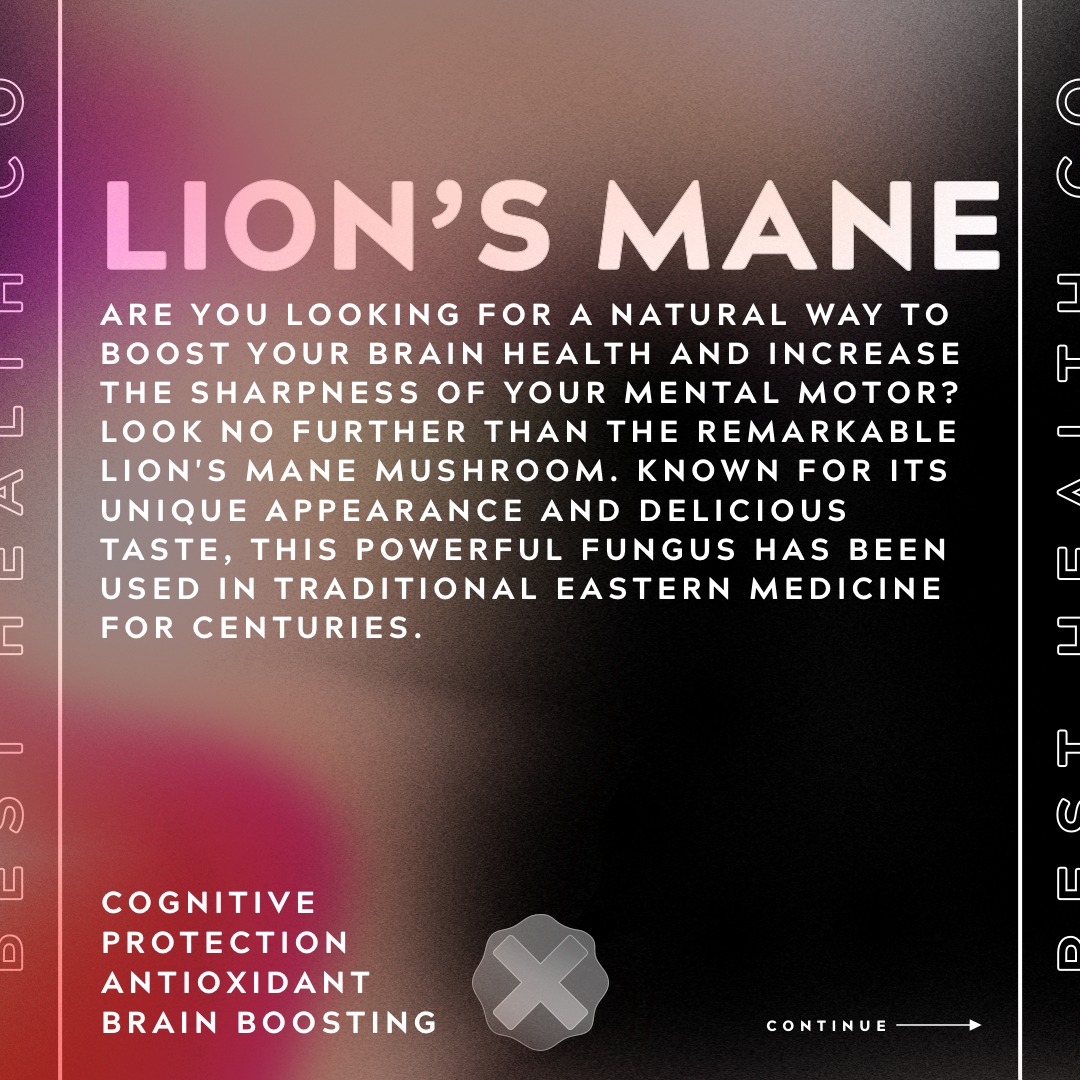 Lion's mane mushroom, a natural way to boost your brain health. 