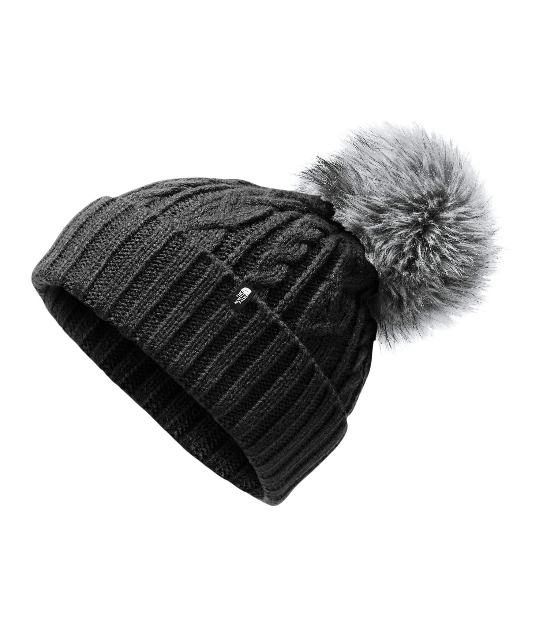 north face oh mega fur pom beanie