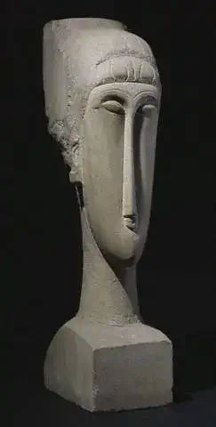 Scultura tridimensionale, riproduzione in resina di "Testa di donna" di Modigliani.