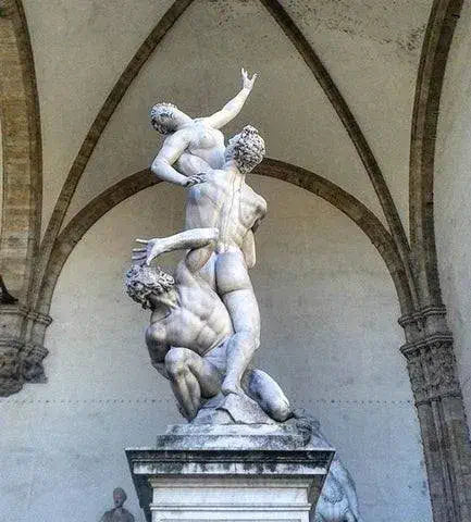 Original marble: Rape of the Sabine, exhibited at the Academy Gallery in Florence.