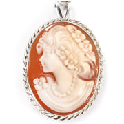 Silver brooch with cameo