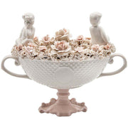 Cup-in-porcelain-of-Capodimonte-with-flowers-and-angels -Museum-shop.it