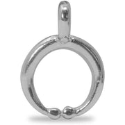 Pendente Lunula Crescente liscia Argento 925-Museum Shop Italy