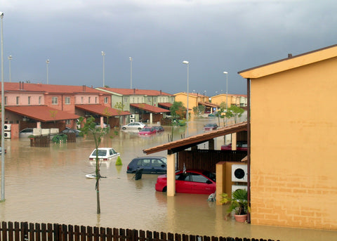 flooded homes