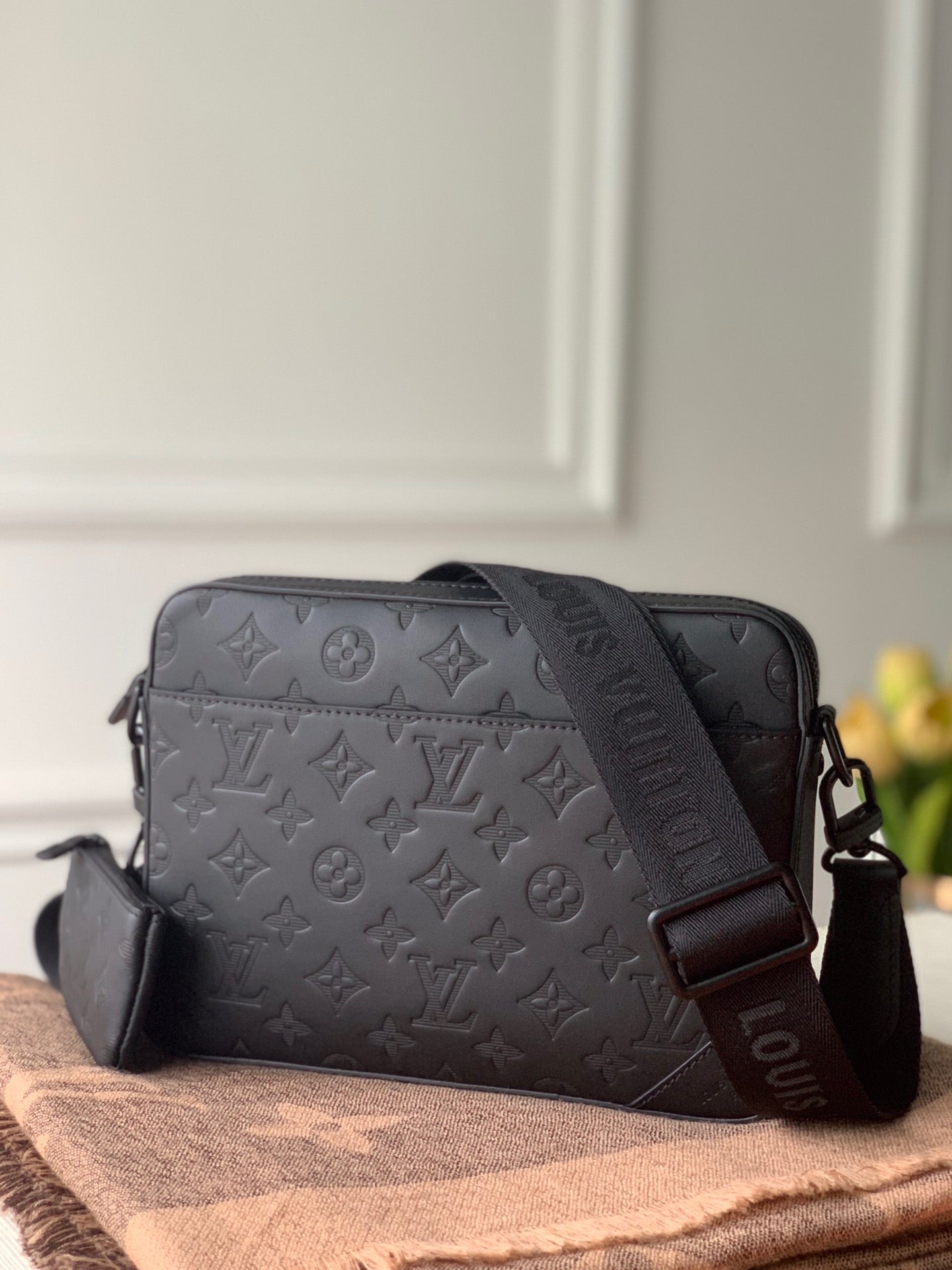Louis Vuitton Duo Messenger Bag Monogram Shadow Leatherman | semashow.com