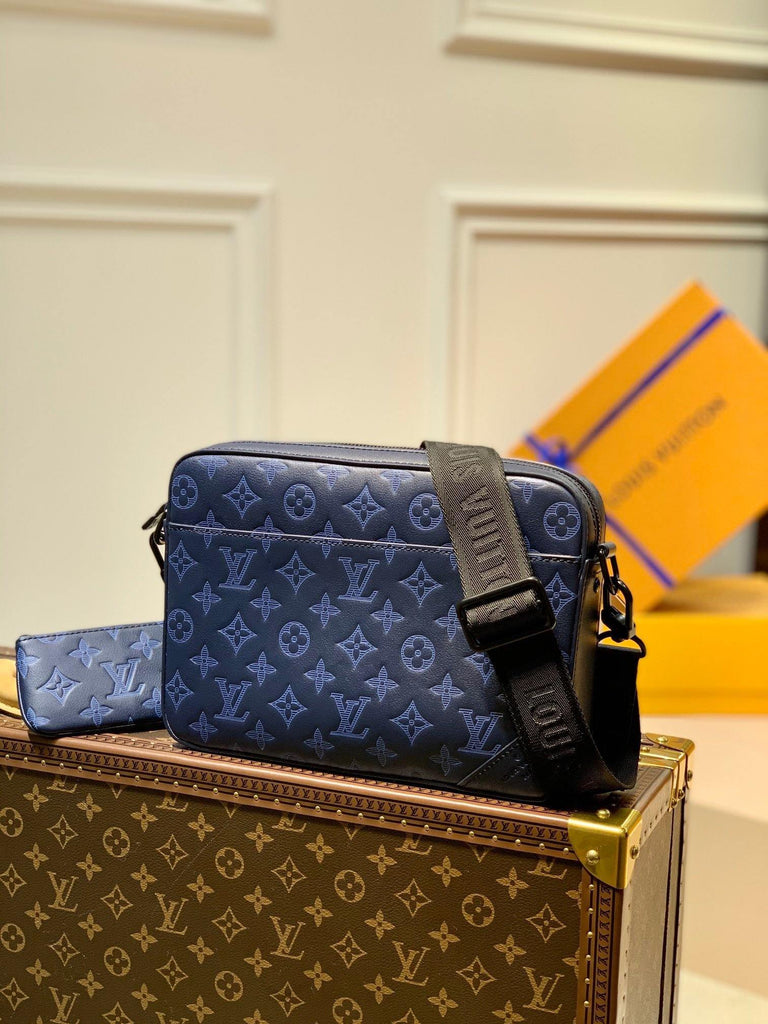 Louis Vuitton Duo Messenger Bag Monogram Shadow Leatherface | semashow.com
