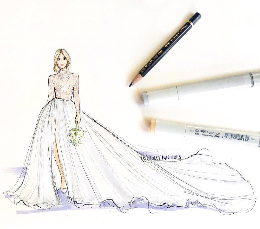 Wedding dress design by Holly Nichols