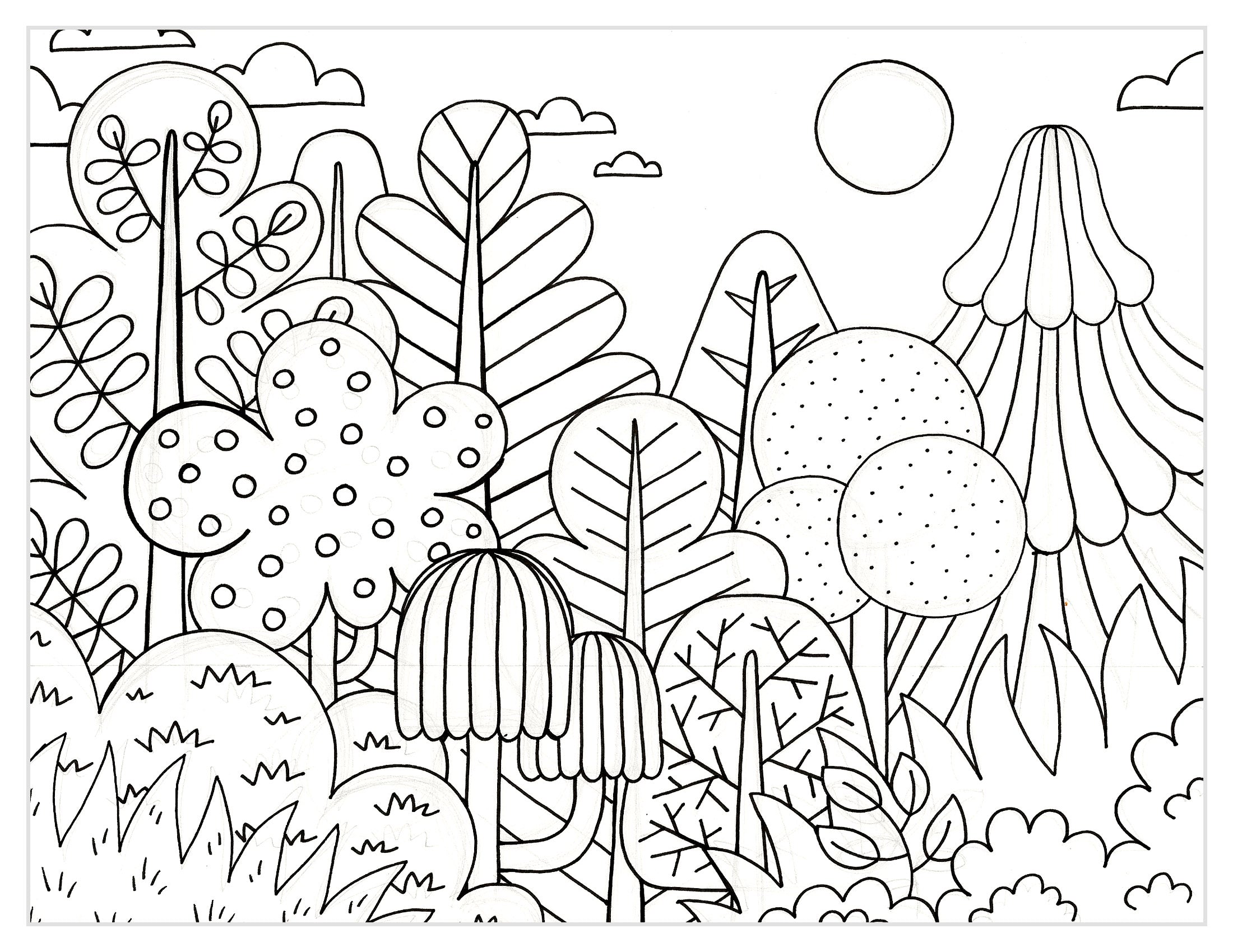 forest drawing