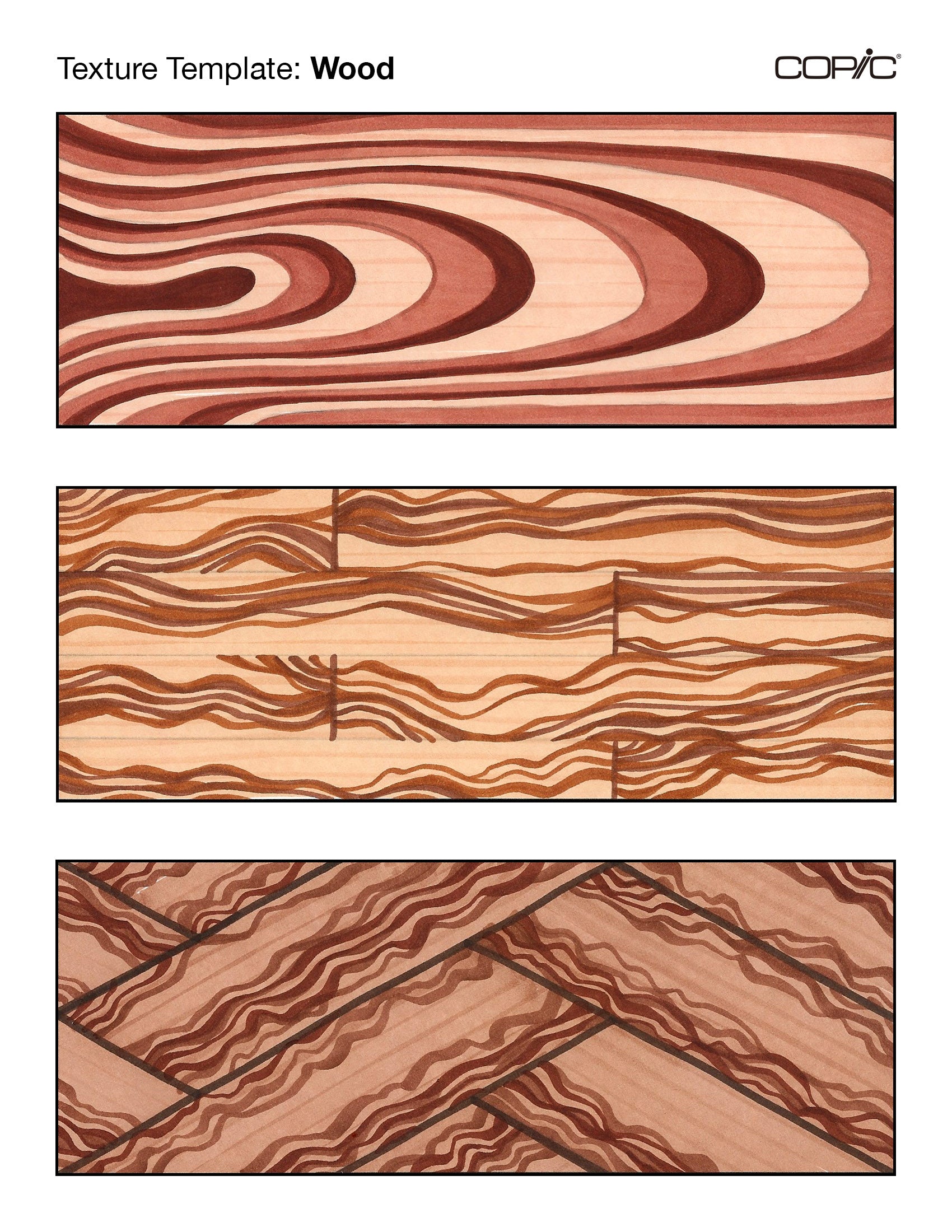 HOW TO DRAW WOOD TEXTURE WITH MARKERS ✍📏// Hand Render Textures // Part 1  