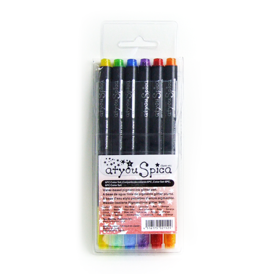 GLITTER MARKER 6PC SPICA SET 2