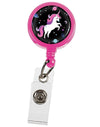 Prestige Medical ID Holder Unicorns Black On Pink Prestige Retracteze ID Holder