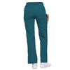 Cherokee Flexibles 2085 Scrubs Pants Women's Mid Rise Knit Waist Pull-On Caribbean Blue 3XL