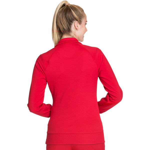 Cherokee Infinity 2391A Scrubs Jacket Women's Zip Front Warm-Up Red 5XL
