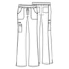 Cherokee Workwear Core Stretch 24001 Scrubs Pants Women's Low Rise Drawstring Cargo Ciel Blue M