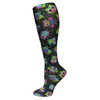 Prestige 12" Soft Comfort Compression Socks Party Owls Black