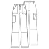 Cherokee Workwear 4020 Scrubs Pants Women's Low Rise Drawstring Cargo Turquoise S