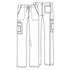 Cherokee Workwear Core Stretch 4043 Scrubs Pants Unisex Drawstring Cargo Caribbean Blue 3XL