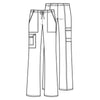 Cherokee Workwear Core Stretch 4044 Scrubs Pants Women's Mid Rise Drawstring Cargo Ciel Blue 3XL
