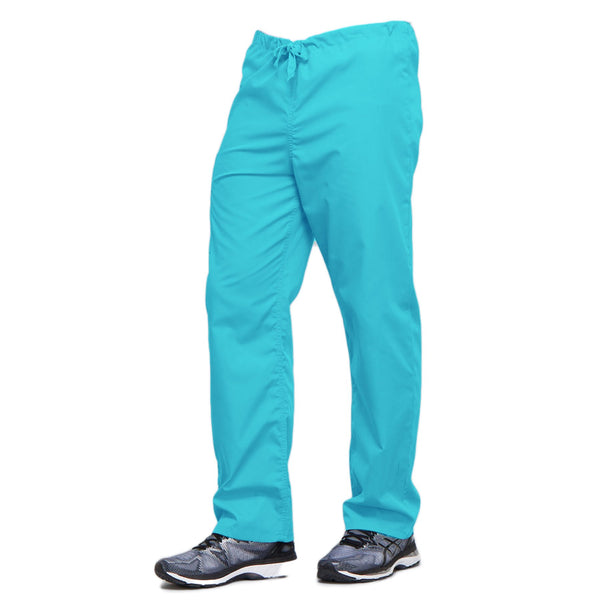 Cherokee Workwear 4100 Scrubs Pants Unisex Drawstring Cargo Turquoise 4XL