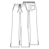 Cherokee Workwear 4101 Scrubs Pants Women's Natural Rise Flare Leg Drawstring Grey 3XL