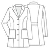Cherokee Workwear Premium 4439 Lab Coat Women's 33" White M