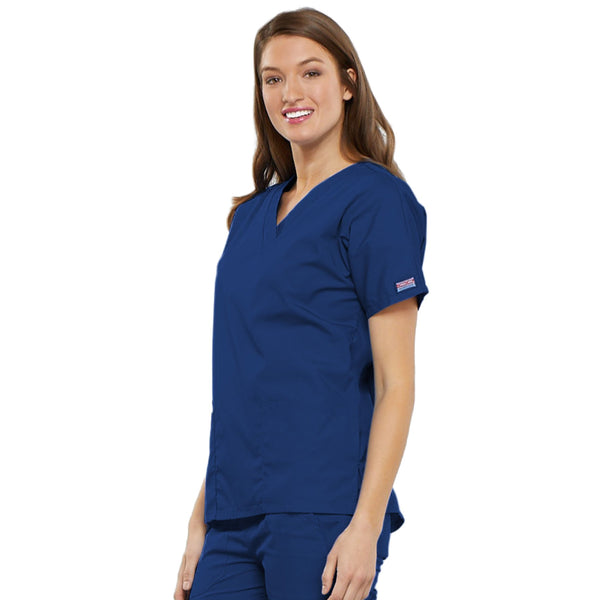 Cherokee Workwear 4700 Scrubs Top Women's V-Neck Galaxy Blue 4XL