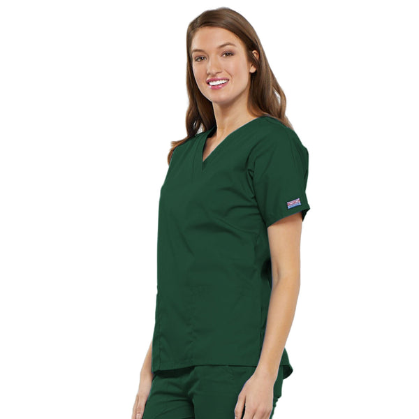 Cherokee Workwear 4700 Scrubs Top Women's V-Neck Hunter Green 4XL