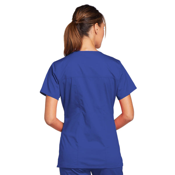 Cherokee Core Stretch 4727 Scrubs Top Women's V-Neck Galaxy Blue 3XL