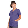 Cherokee Workwear 4770 Scrubs Top Women's Snap Front V-Neck Grape 3XL