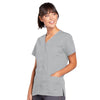 Cherokee Workwear 4770 Scrubs Top Women's Snap Front V-Neck Grey 3XL