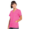 Cherokee Workwear 4770 Scrubs Top Women's Snap Front V-Neck Shocking Pink 3XL