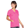 Cherokee Workwear 4770 Scrubs Top Women's Snap Front V-Neck Shocking Pink 4XL