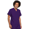 Cherokee Workwear 4777 Scrubs Top Unisex V-Neck Tunic. Eggplant 4XL