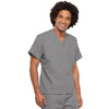 Cherokee Workwear 4777 Scrubs Top Unisex V-Neck Tunic. Grey 3XL