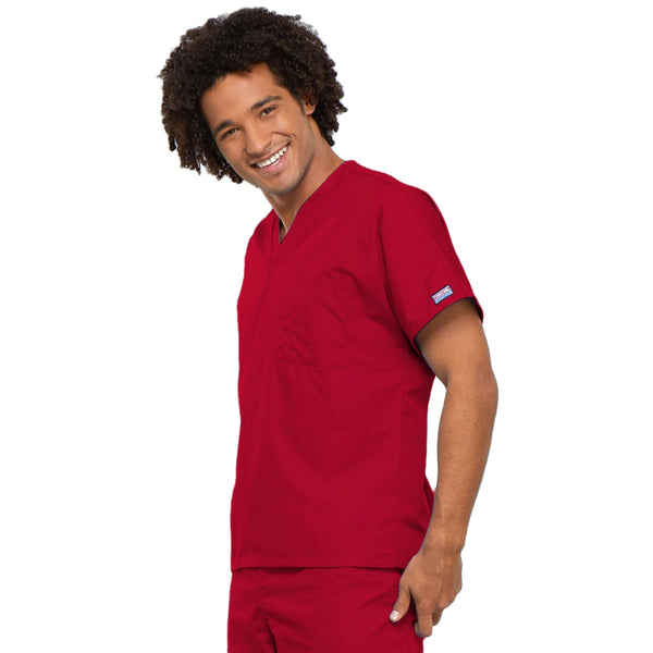 Cherokee Workwear 4777 Scrubs Top Unisex V-Neck Tunic. Red 3XL