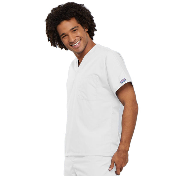 Cherokee Workwear 4777 Scrubs Top Unisex V-Neck Tunic. White 3XL