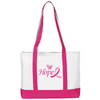 Prestige Large Tote Bag Pink and White