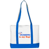 Prestige Large Tote Bag Blue and White