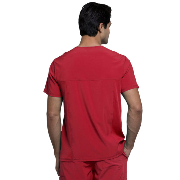 Cherokee Infinity CK900A Scrubs Top Men's V-Neck Red 3XL