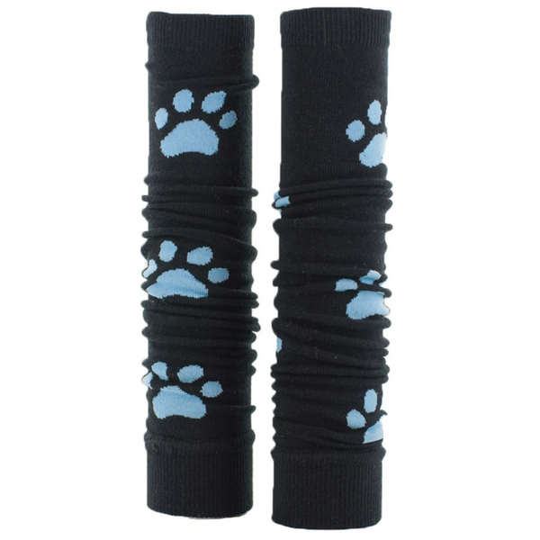Prestige Med Sleeves Black with Blue Paws